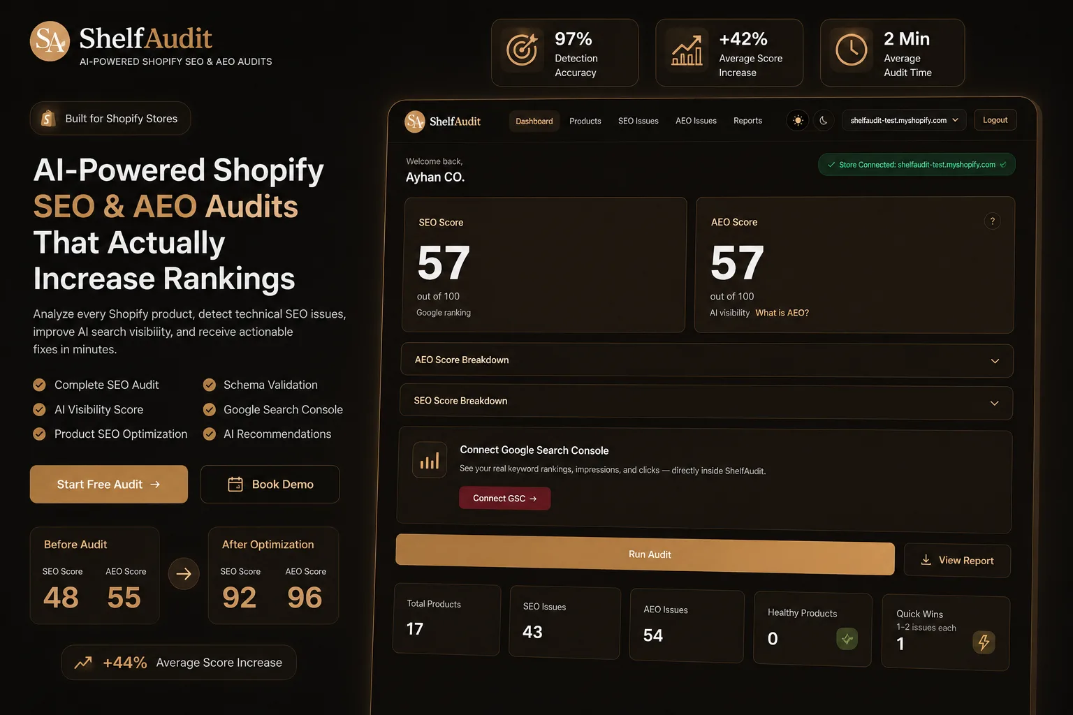 ShelfAudit Dashboard Screenshot